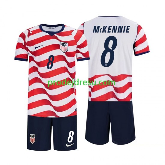 Spojené Státy Americké Dresy Fotbal Weston McKennie 8 Dětský Domácí World Cup 2026 Krátký rukáv