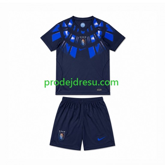 Uruguay Dresy Fotbal Dětský Venkovní World Cup 2026 Krátký rukáv