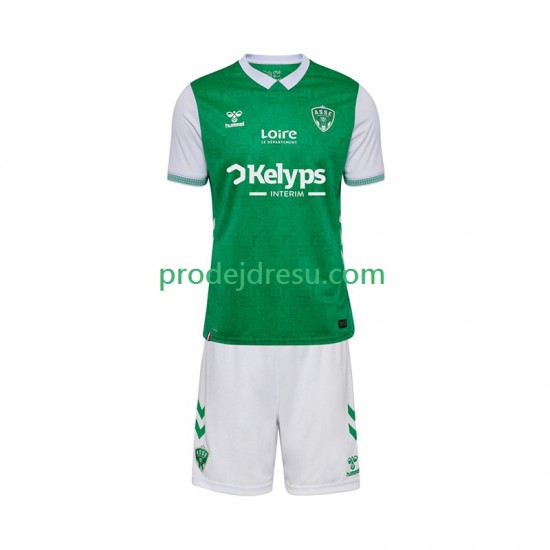 Dresy Fotbal AS Saint-Etienne Dětský Domácí 2025-2026 Krátký rukáv