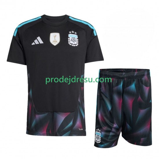 Argentina Dresy Fotbal Brankářské Dětský Domácí World Cup 2026 Krátký rukáv