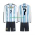 Argentina Dresy Fotbal Rodrigo De Paul 7 Dětský Domácí World Cup 2026 Dlouhý rukáv