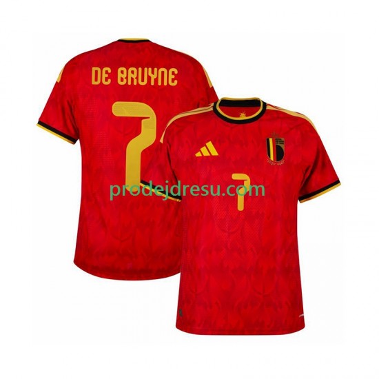 Belgie Dresy Fotbal de bruyne 7 Muž Domácí World Cup 2026 Krátký rukáv