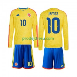 Kolumbie Dresy Fotbal James Rodriguez 10 Dětský Domácí World Cup 2026 Dlouhý rukáv