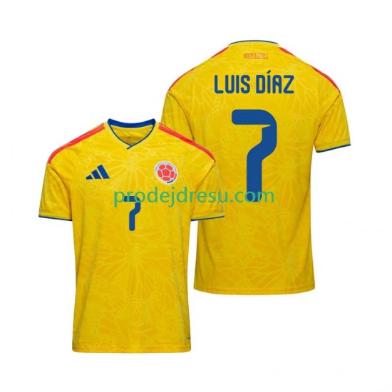 Kolumbie Dresy Fotbal Luis Diaz 7 Muž Domácí World Cup 2026 Krátký rukáv