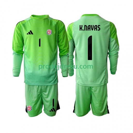 Kostarika Dresy Fotbal Keylor Navas 1 Brankářské Dětský Domácí 2025 Dlouhý rukáv