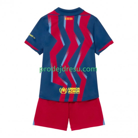FC Barcelona Dresy Fotbal Dětský Čtvrtý 2025-2026 Krátký rukáv