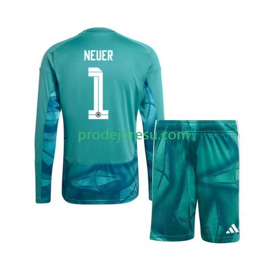 Německo Dresy Fotbal Manuel Neuer 1 Brankářské Dětský Domácí World Cup 2026 Dlouhý rukáv