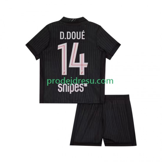 Paris Saint-Germain Dresy Fotbal Desire Doue 14 Dětský Čtvrtý 2025-2026 Krátký rukáv