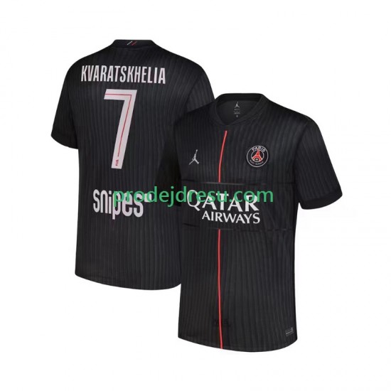 Paris Saint-Germain Dresy Fotbal Khvicha Kvaratskhelia 7 Muž Čtvrtý 2025-2026 Krátký rukáv