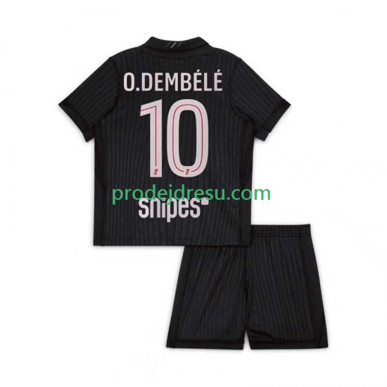 Paris Saint-Germain Dresy Fotbal Ousmane Dembele 10 Dětský Čtvrtý 2025-2026 Krátký rukáv