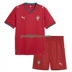 Portugalsko Dresy Fotbal Dětský Domácí World Cup 2026 Krátký rukáv