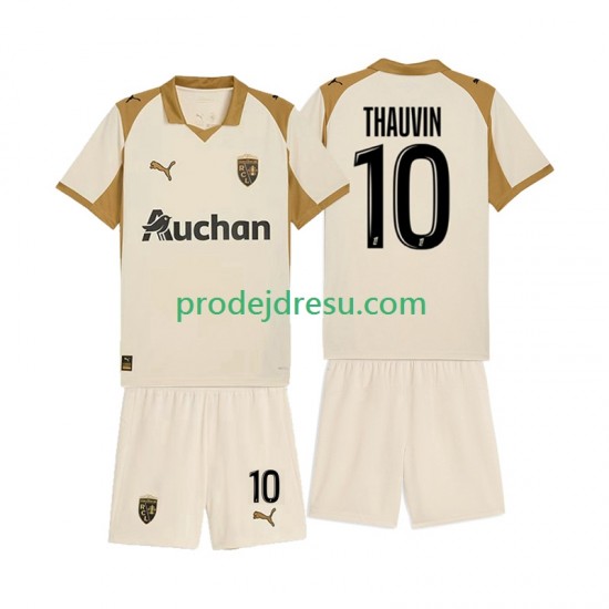 RC Lens Dresy Fotbal Florian Thauvin 10 Dětský Alternativní 2025-2026 Krátký rukáv