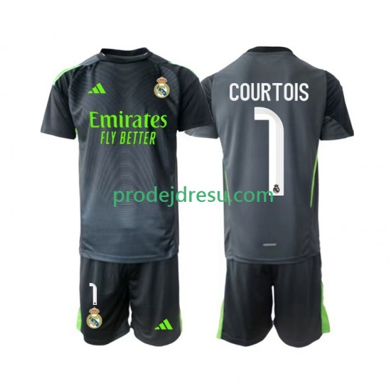 Real Madrid Dresy Fotbal Thibaut Courtois 1 Brankářské Dětský Alternativní 2025-2026 Krátký rukáv
