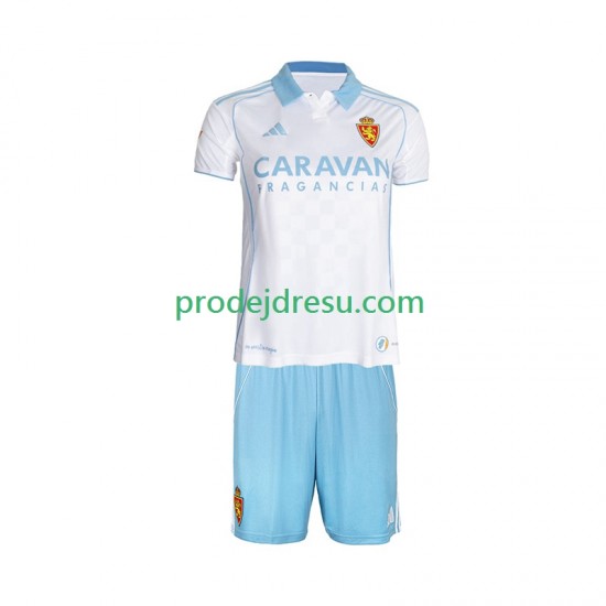 Real Zaragoza Dresy Fotbal Dětský Domácí 2025-2026 Krátký rukáv