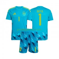 Španělsko Dresy Fotbal David Raya 1 Brankářské Dětský Domácí World Cup 2026 Krátký rukáv