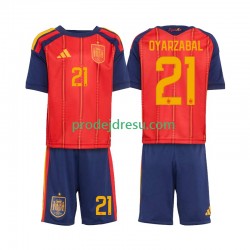 Španělsko Dresy Fotbal Mikel Oyarzabal 21 Dětský Domácí World Cup 2026 Krátký rukáv