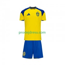 Švédsko Dresy Fotbal Dětský Domácí 2026 Krátký rukáv