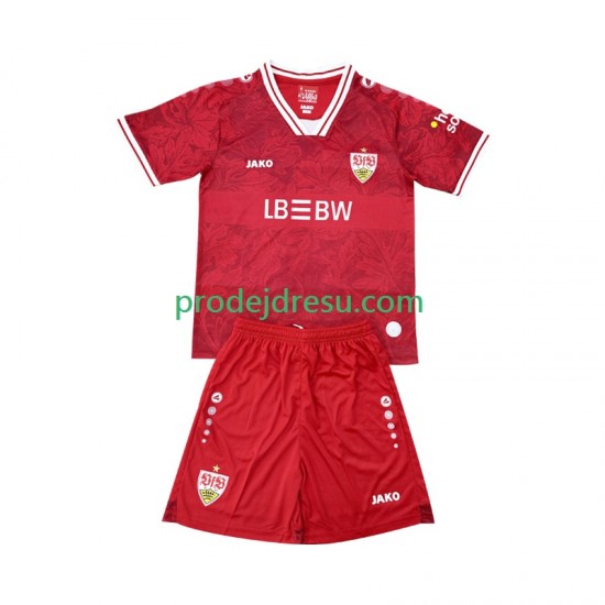 VfB Stuttgart Dresy Fotbal Dětský Venkovní 2025-2026 Krátký rukáv