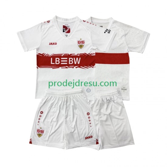 VfB Stuttgart Dresy Fotbal Dětský Domácí 2025-2026 Krátký rukáv