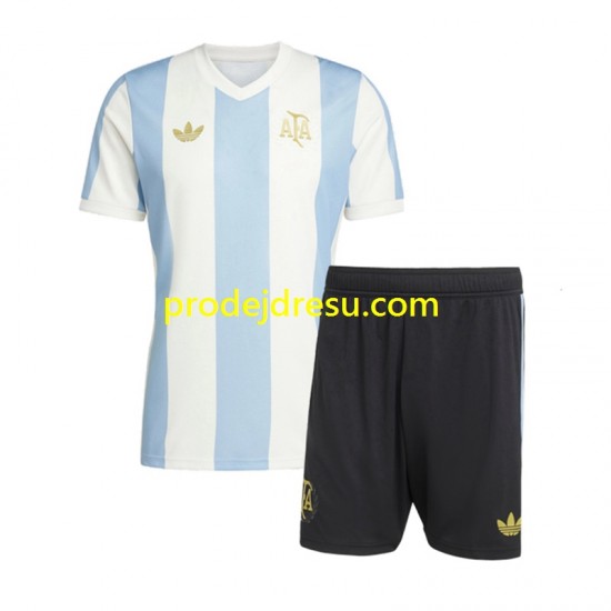 Argentina Dresy Fotbal 50 Anniversary Dětský Domácí Krátký rukáv