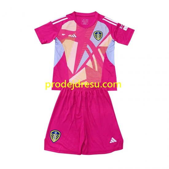 Leeds United Dresy Fotbal Brankářské Dětský Alternativní 2024-2025 Krátký rukáv