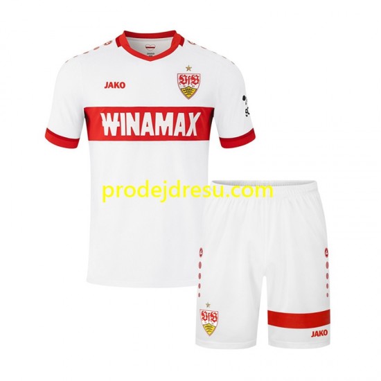 VfB Stuttgart Dresy Fotbal Dětský Domácí 2024-2025 Krátký rukáv