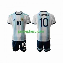 Argentina Dresy Fotbal Maradona 10 2019-2020 Dětský Domácí Krátký rukáv Argentina Dresy Fotbal Maradona 10 2019-2020 Dětský Domácí Krátký rukáv