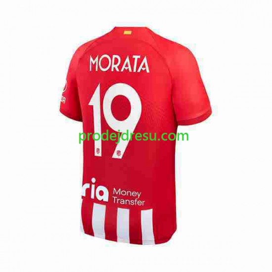 Atlético Madrid Dresy Fotbal 2 Alvaro Morata 19 Muž Domácí 2023-2024 Krátký rukáv