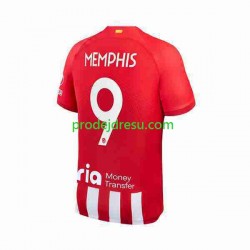 Atlético Madrid Dresy Fotbal 2 Memphis Depay 9 Muž Domácí 2023-2024 Krátký rukáv
