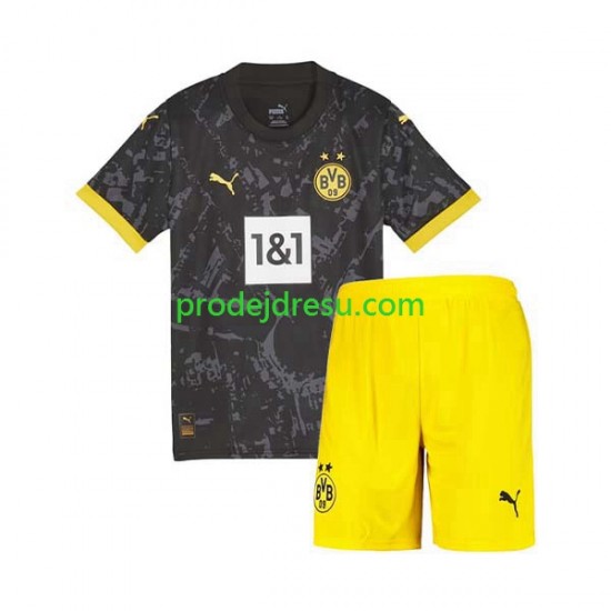 Borussia Dortmund Dresy Fotbal Dětský Venkovní 2023-2024 Krátký rukáv