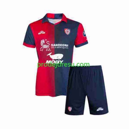 Cagliari Dresy Fotbal Dětský Domácí 2023-2024 Krátký rukáv