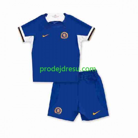 Chelsea Dresy Fotbal Dětský Domácí 2023-2024 Krátký rukáv