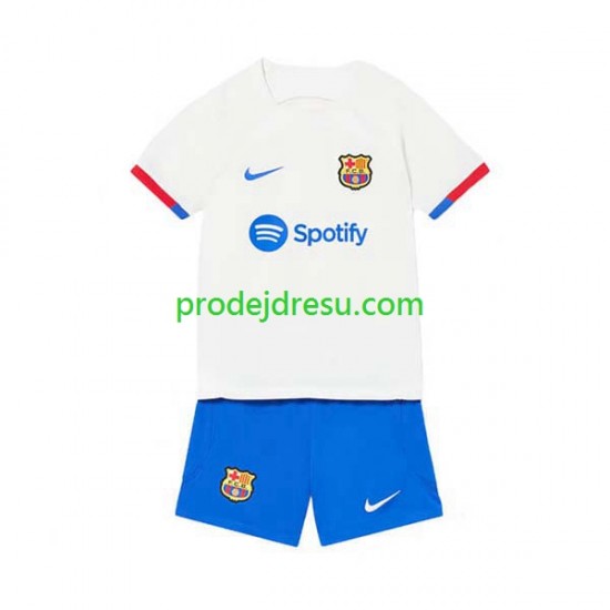 FC Barcelona Dresy Fotbal Dětský Venkovní 2023-2024 Krátký rukáv