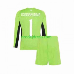 Itálie Dresy Fotbal Donnarumma 1 Brankářské Dětský Domácí 2023 Dlouhý rukáv