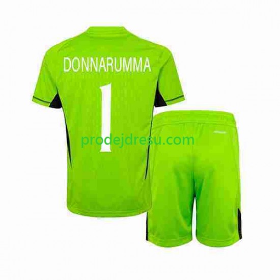 Itálie Dresy Fotbal Donnarumma 1 Brankářské Dětský Domácí 2023 Krátký rukáv