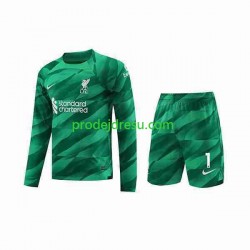 Liverpool Dresy Fotbal A.Becker 1 Brankářské Dětský Domácí 2023-2024 Dlouhý rukáv
