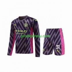 Manchester City Dresy Fotbal Ederson Moraes 31 Brankářské Dětský Venkovní 2023-2024 Dlouhý rukáv