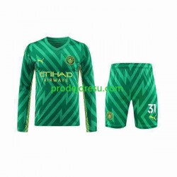 Manchester City Dresy Fotbal Ederson Moraes 31 Brankářské Dětský Domácí 2023-2024 Dlouhý rukáv