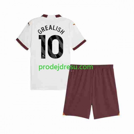 Manchester City Dresy Fotbal Jack Grealish 10 Dětský Venkovní 2023-2024 Krátký rukáv