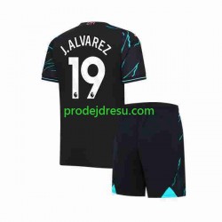 Manchester City Dresy Fotbal Julian Alvarez 19 Dětský Alternativní 2023-2024 Krátký rukáv