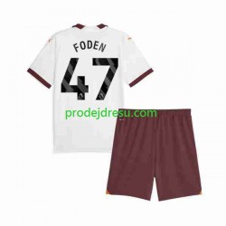 Manchester City Dresy Fotbal Phil Foden 47 Dětský Venkovní 2023-2024 Krátký rukáv