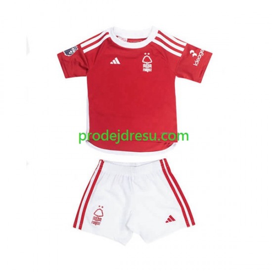 Nottingham Forest Dresy Fotbal Dětský Domácí 2023-2024 Krátký rukáv