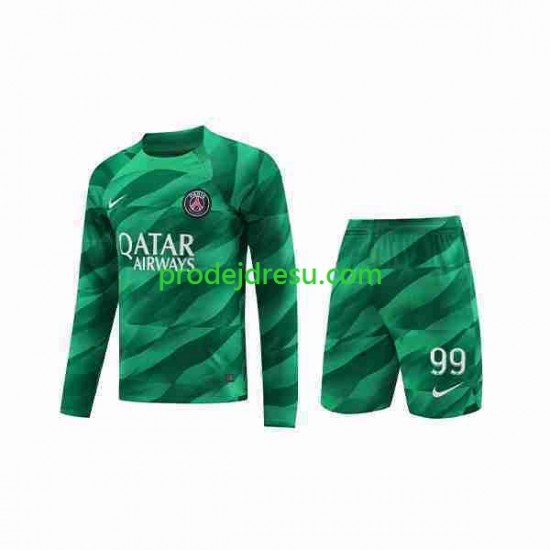 Paris Saint-Germain Dresy Fotbal Donnarumma 99 Brankářské Dětský Domácí 2023-2024 Dlouhý rukáv