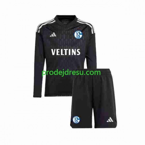 Dresy Fotbal Schalke 04 Brankářské Dětský Venkovní 2023-2024 Dlouhý rukáv