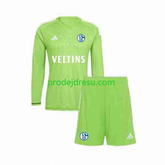 Dresy Fotbal Schalke 04 Brankářské Dětský Domácí 2023-2024 Dlouhý rukáv
