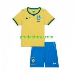 Brazílie Dresy Fotbal Dětský Domácí World Cup 2026 Krátký rukáv