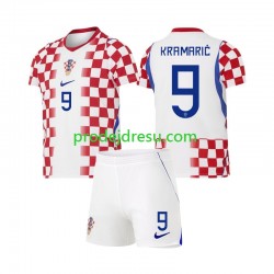 Chorvatsko Dresy Fotbal Andrej Kramaric 9 Dětský Domácí World Cup 2026 Krátký rukáv
