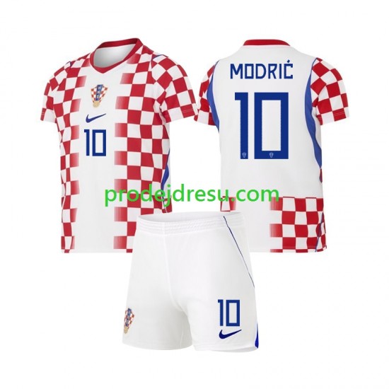 Chorvatsko Dresy Fotbal Modrić Luka 10 Dětský Domácí World Cup 2026 Krátký rukáv