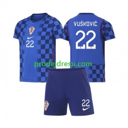 Chorvatsko Dresy Fotbal Luka Vuskovic 22 Dětský Venkovní World Cup 2026 Krátký rukáv