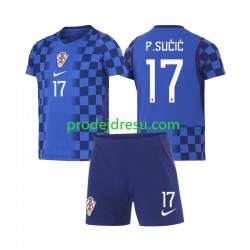 Chorvatsko Dresy Fotbal Petar Sucic 17 Dětský Venkovní World Cup 2026 Krátký rukáv